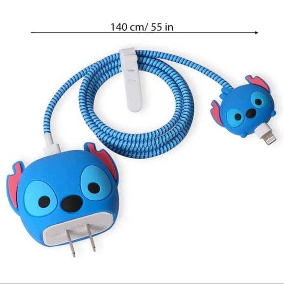 New Stitch Blue Charging Cable Protector - Picture 3 of 4